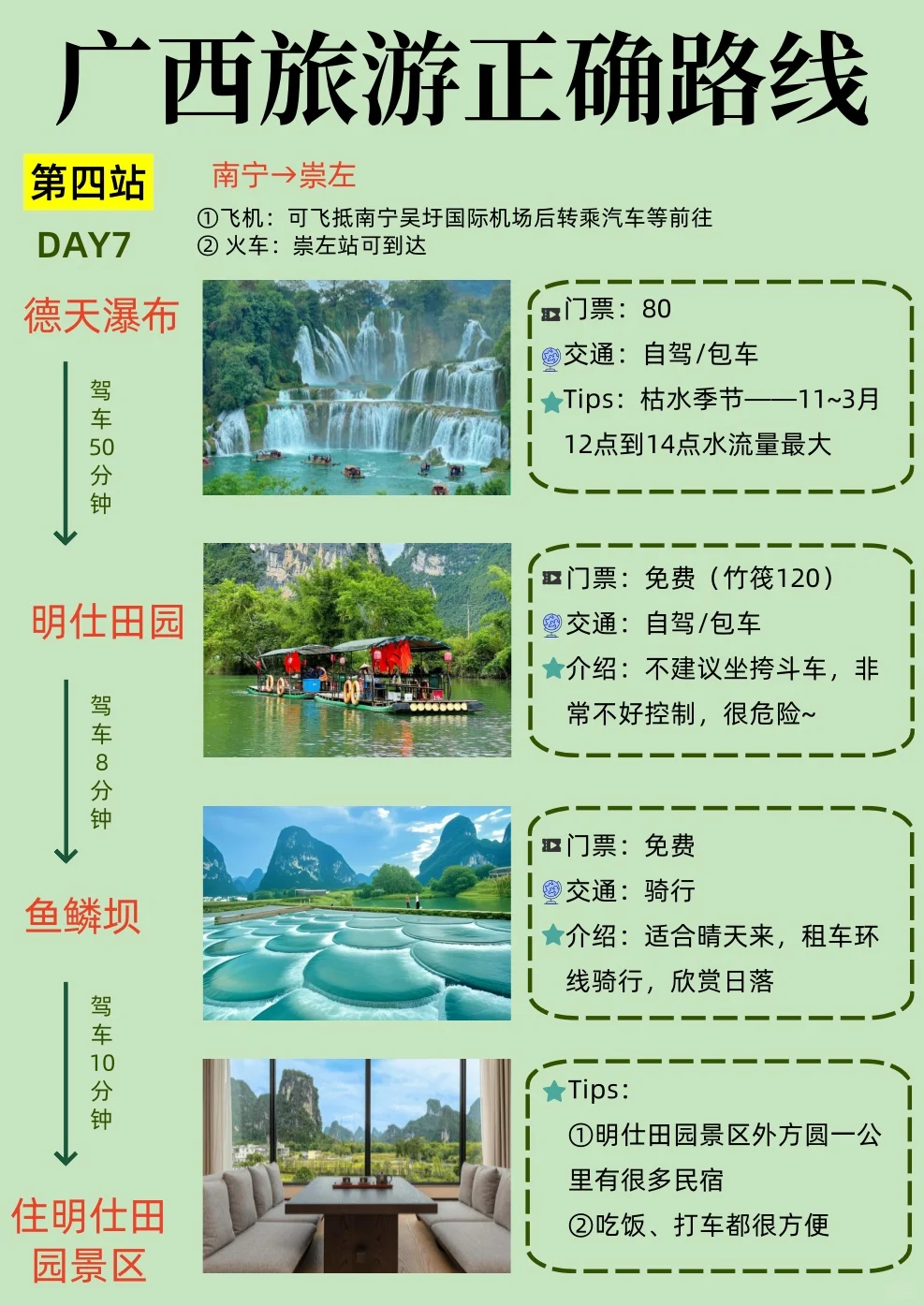 6-8月暑假去广西旅游,千万别把顺序搞反了