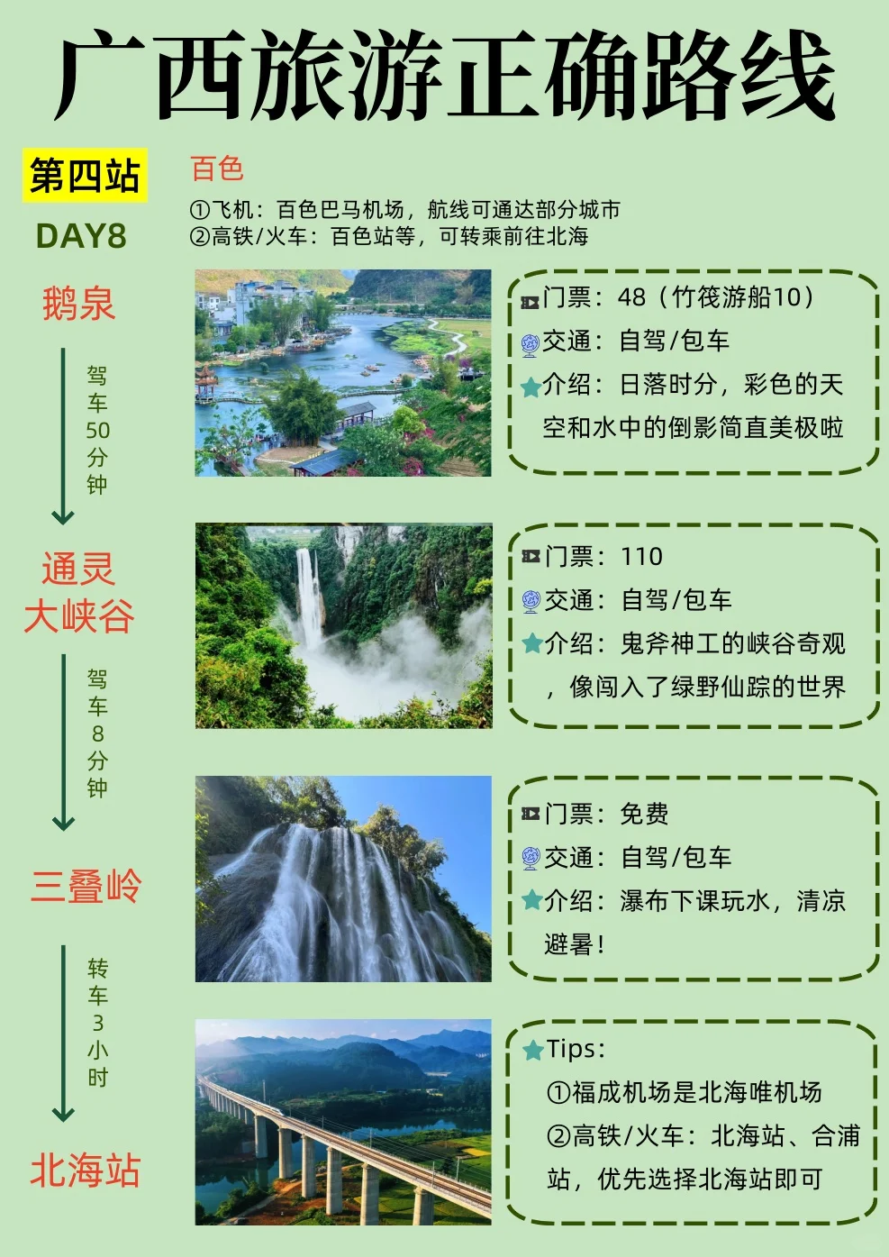 6-8月暑假去广西旅游,千万别把顺序搞反了
