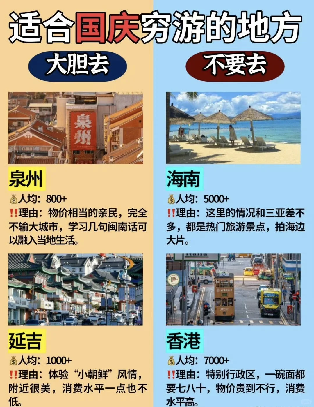 适合国庆穷游的地方