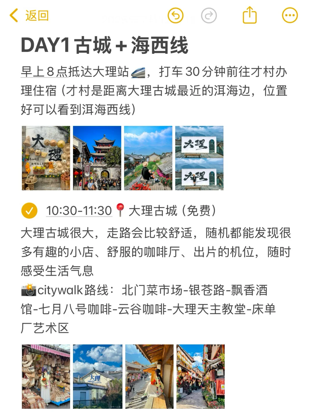 本J人对自己做的大理旅游攻略甚是满意🥹