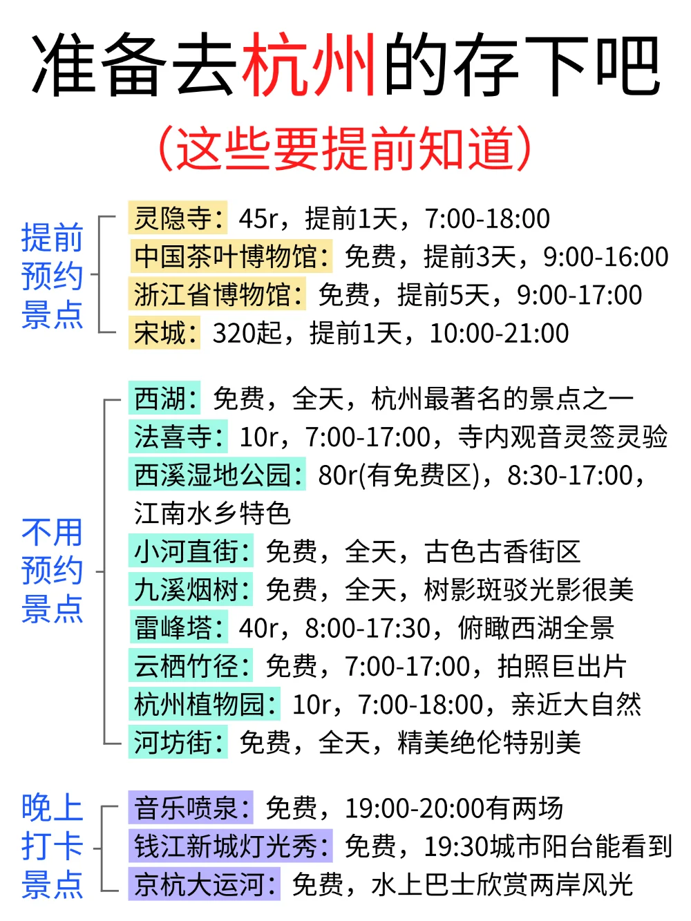 7-8月要来杭州的注意了，来之前一定要看的