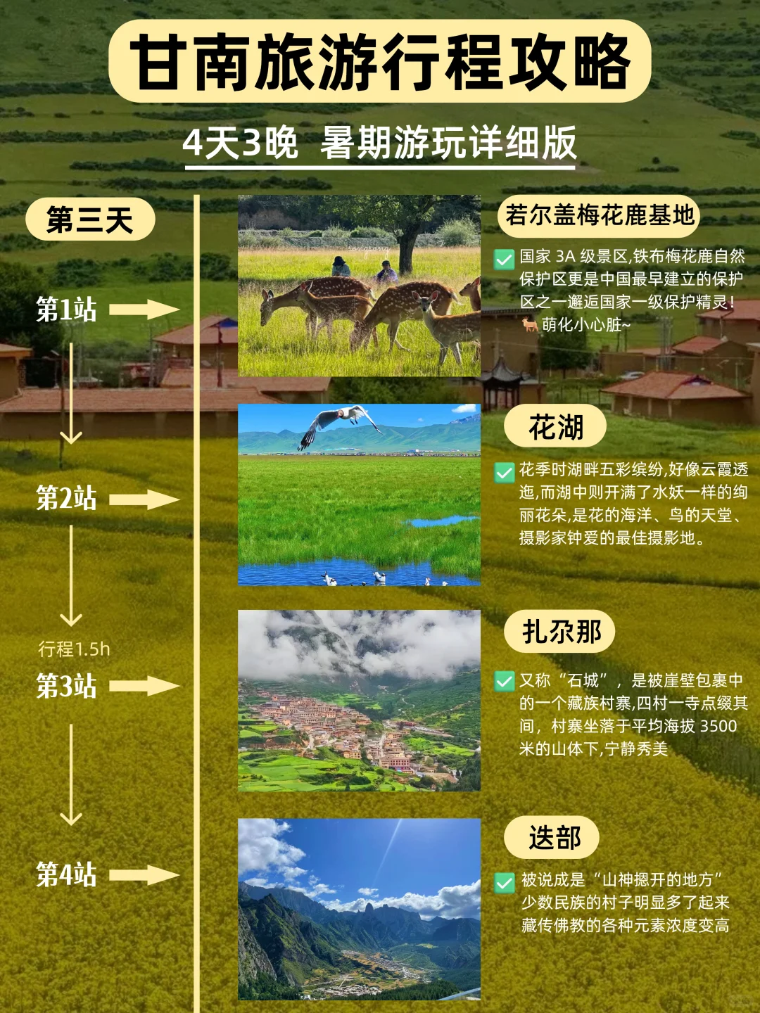 甘南4日精华游Get✅ 初次甘南旅游必看‼️