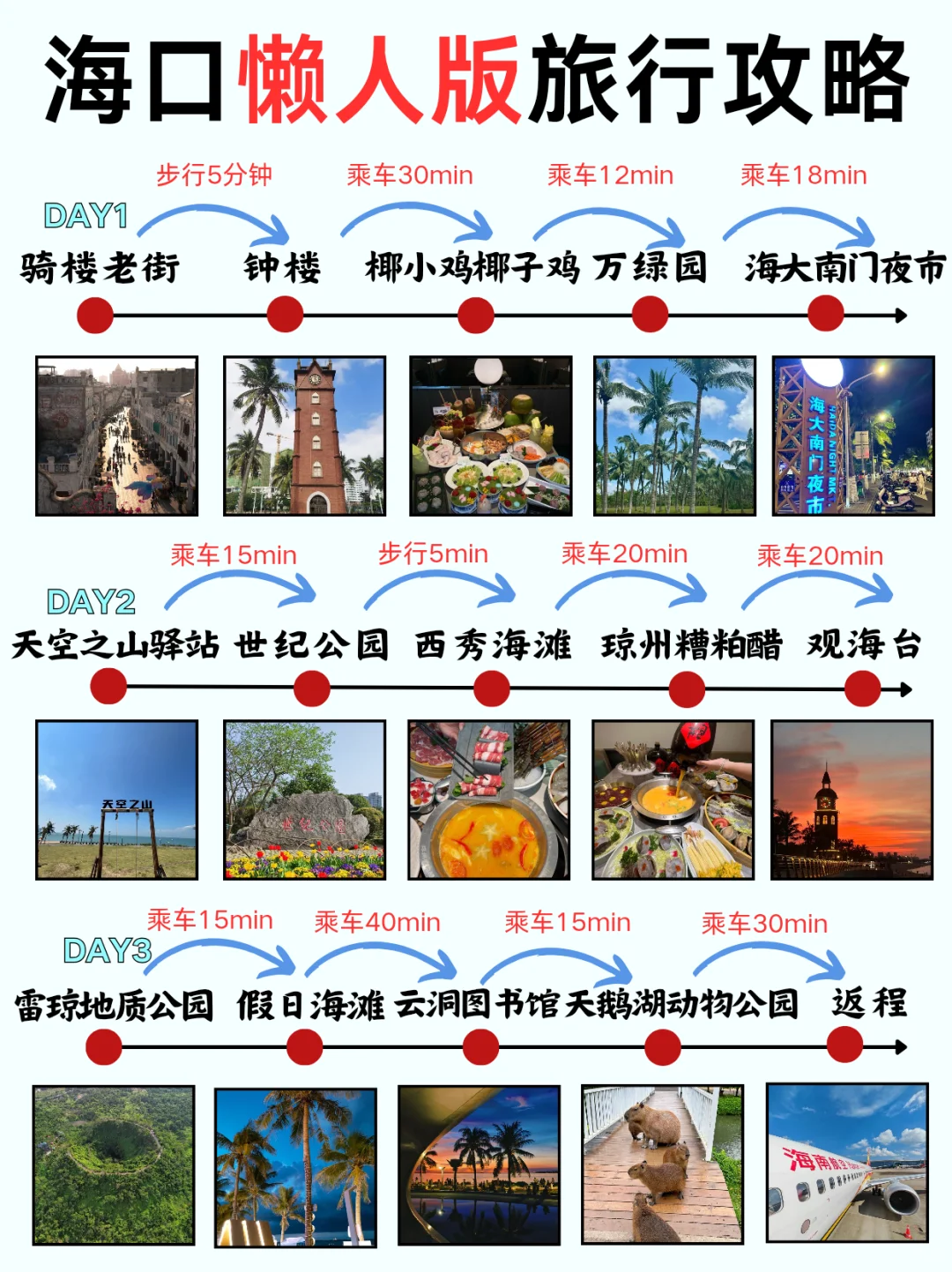 海口三天两晚|懒人版旅游攻略
