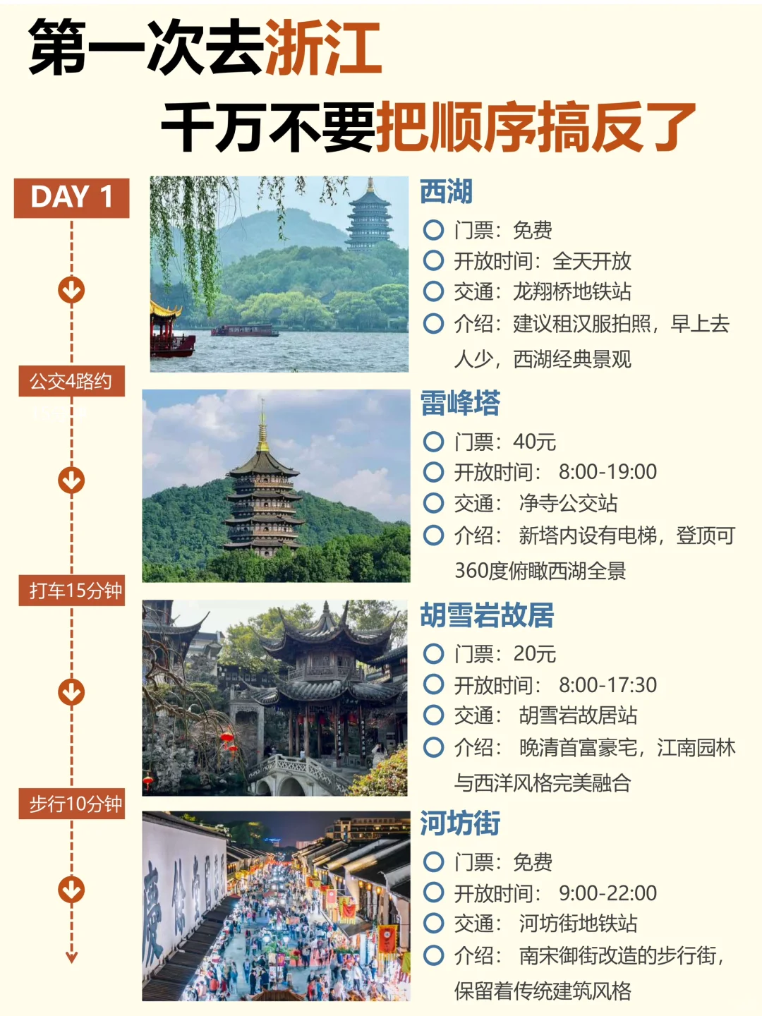 一目了然!一句话总结浙江各个景点