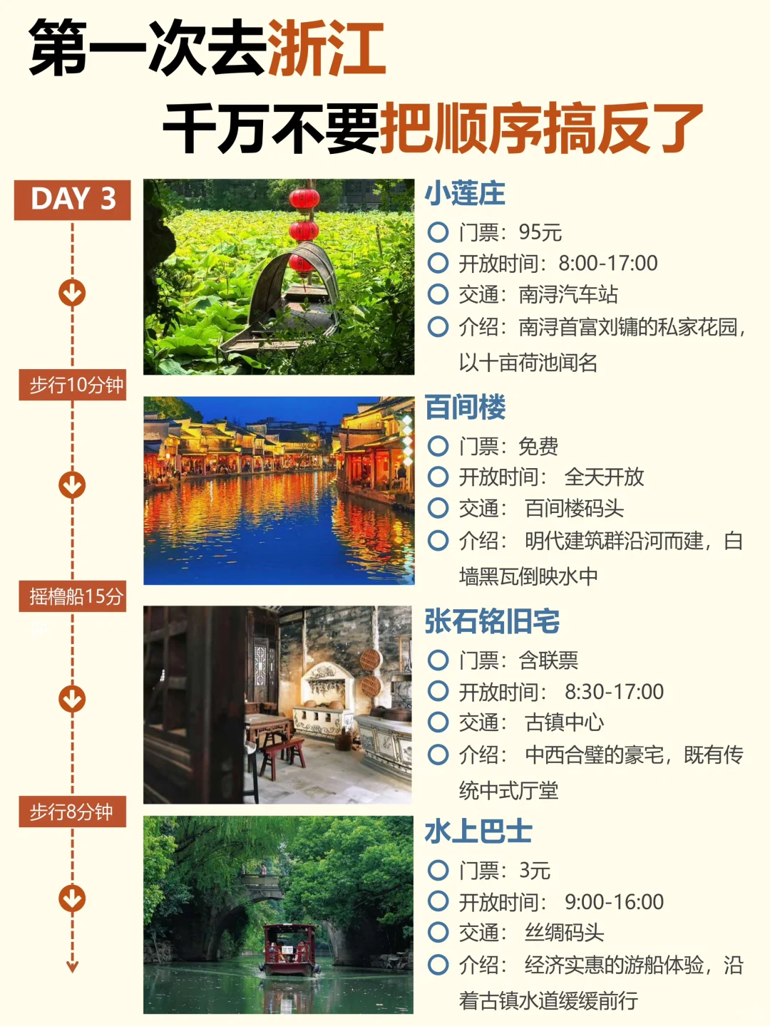 一目了然!一句话总结浙江各个景点