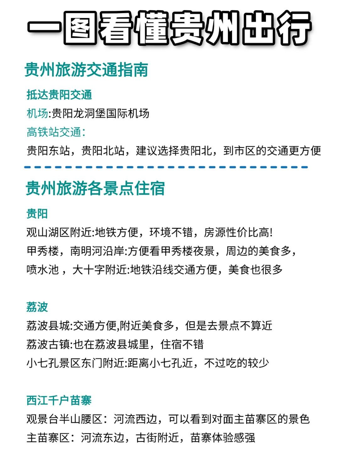 j人手做的贵州旅游攻略,也太保姆级了吧!