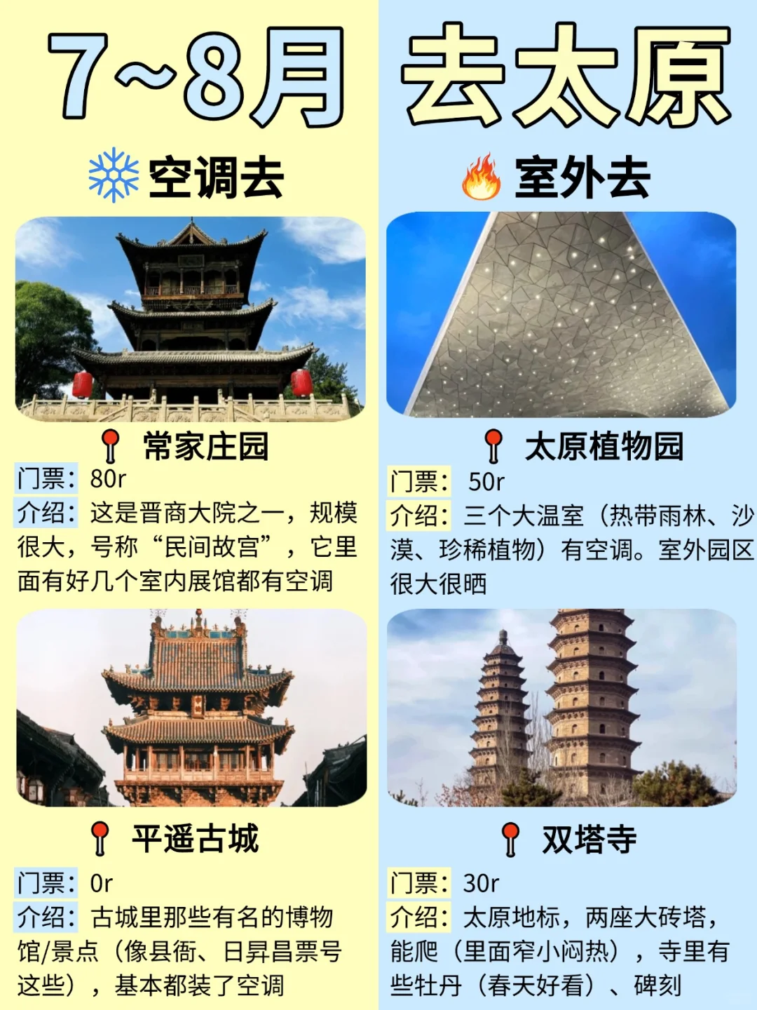 7-8月去太原🌈保姆级游玩攻略