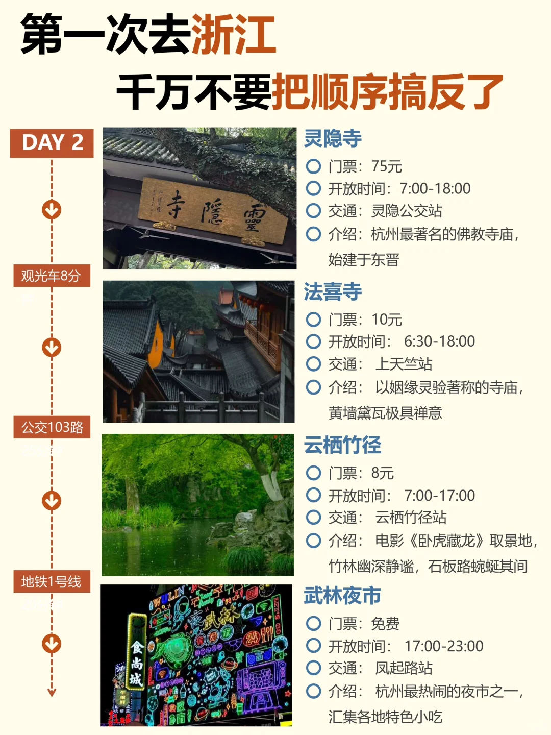 一目了然!一句话总结浙江各个景点