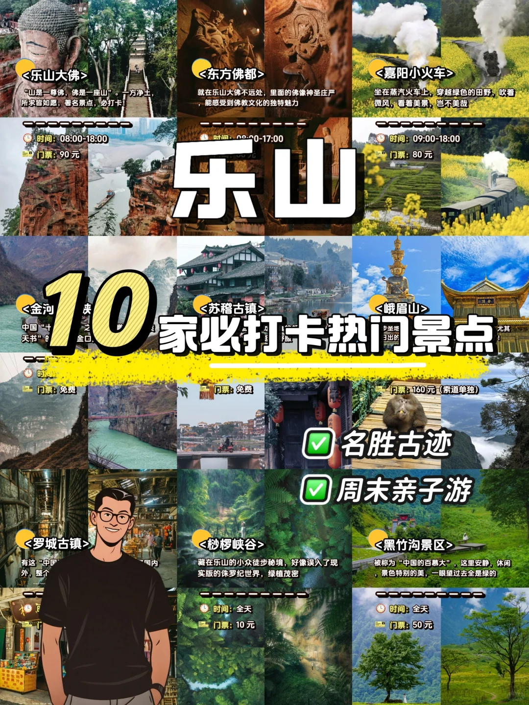 🌟乐山旅游攻略|这1️⃣0️⃣个景点一定要去‼️