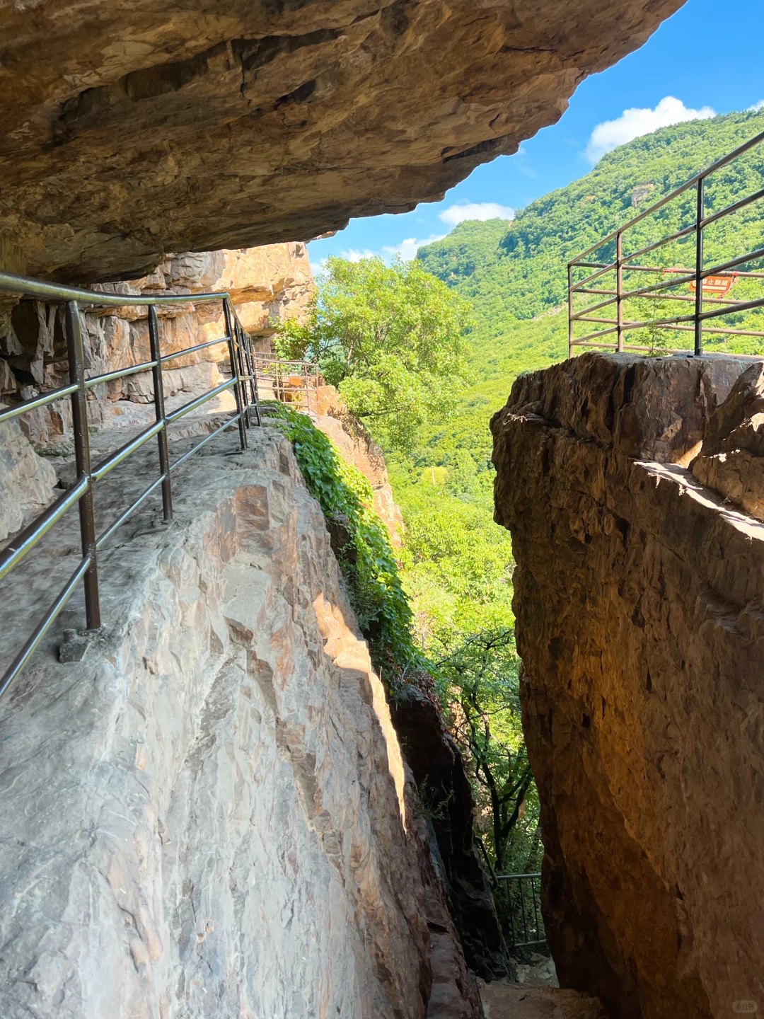 挂壁栈道———人参谷，感觉是要准备收费的节奏
