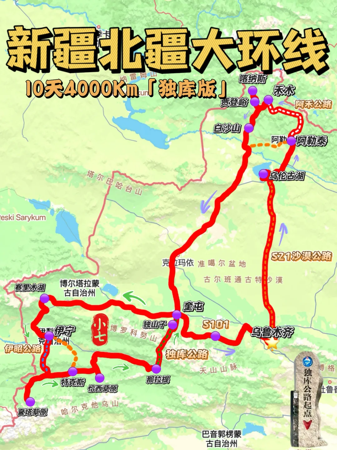 🚗新疆北疆环线10天自驾攻略 |阿勒泰-伊犁