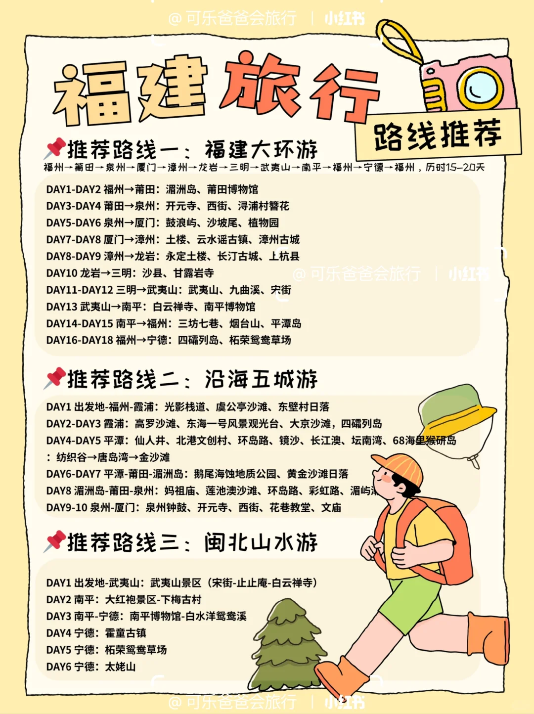 福建旅游一图秒懂，沉浸式体验山海浪漫