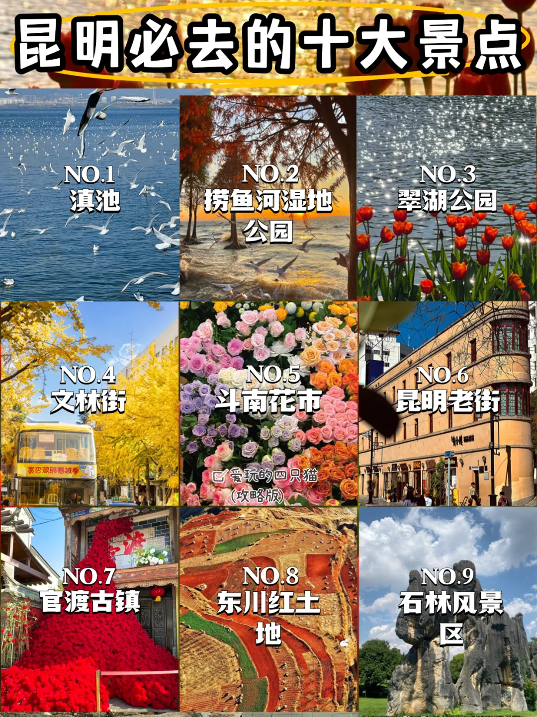 昆明必去的十大景点🔥朋友圈夸爆了‼️