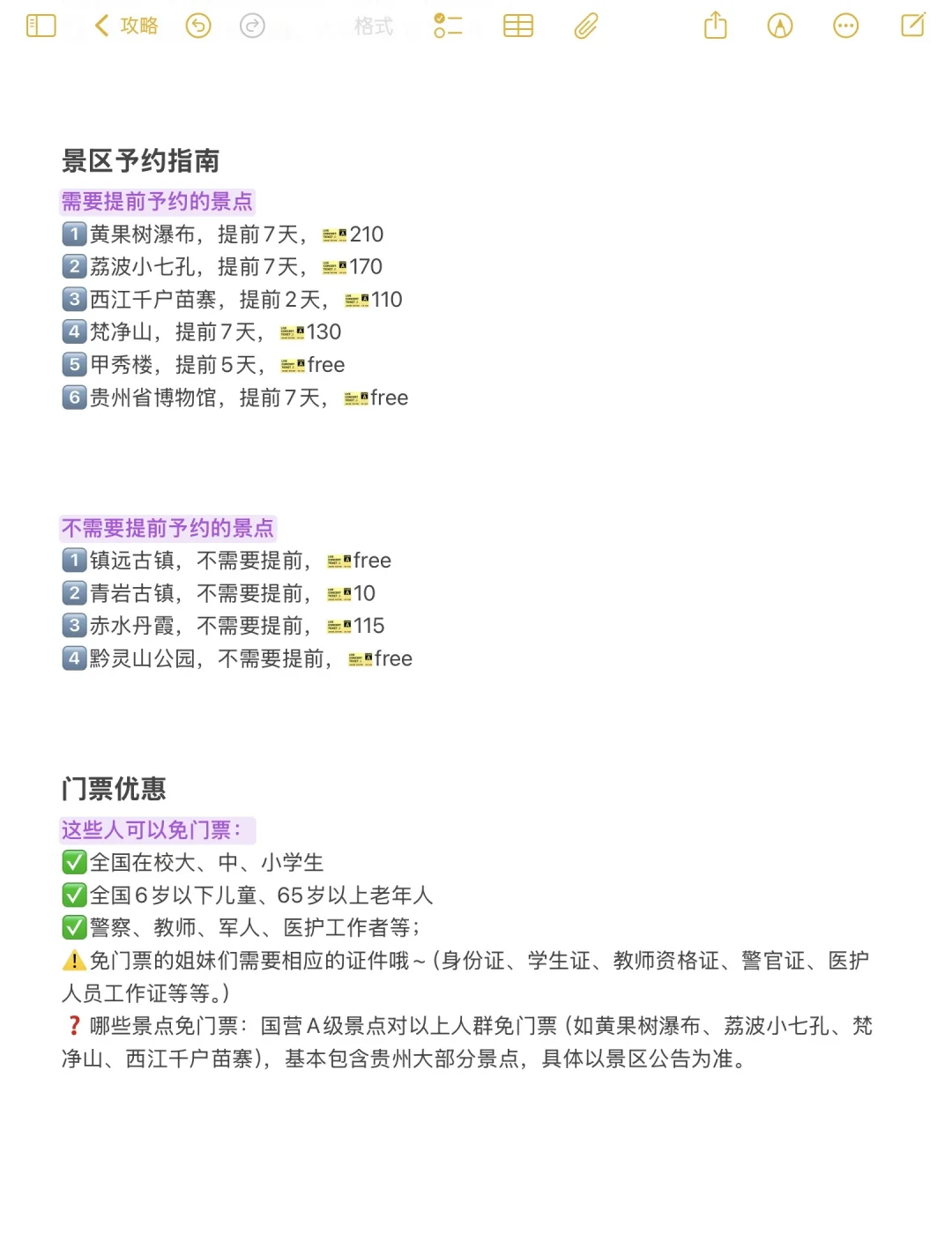 本人做的贵州旅游攻略已经无敌了