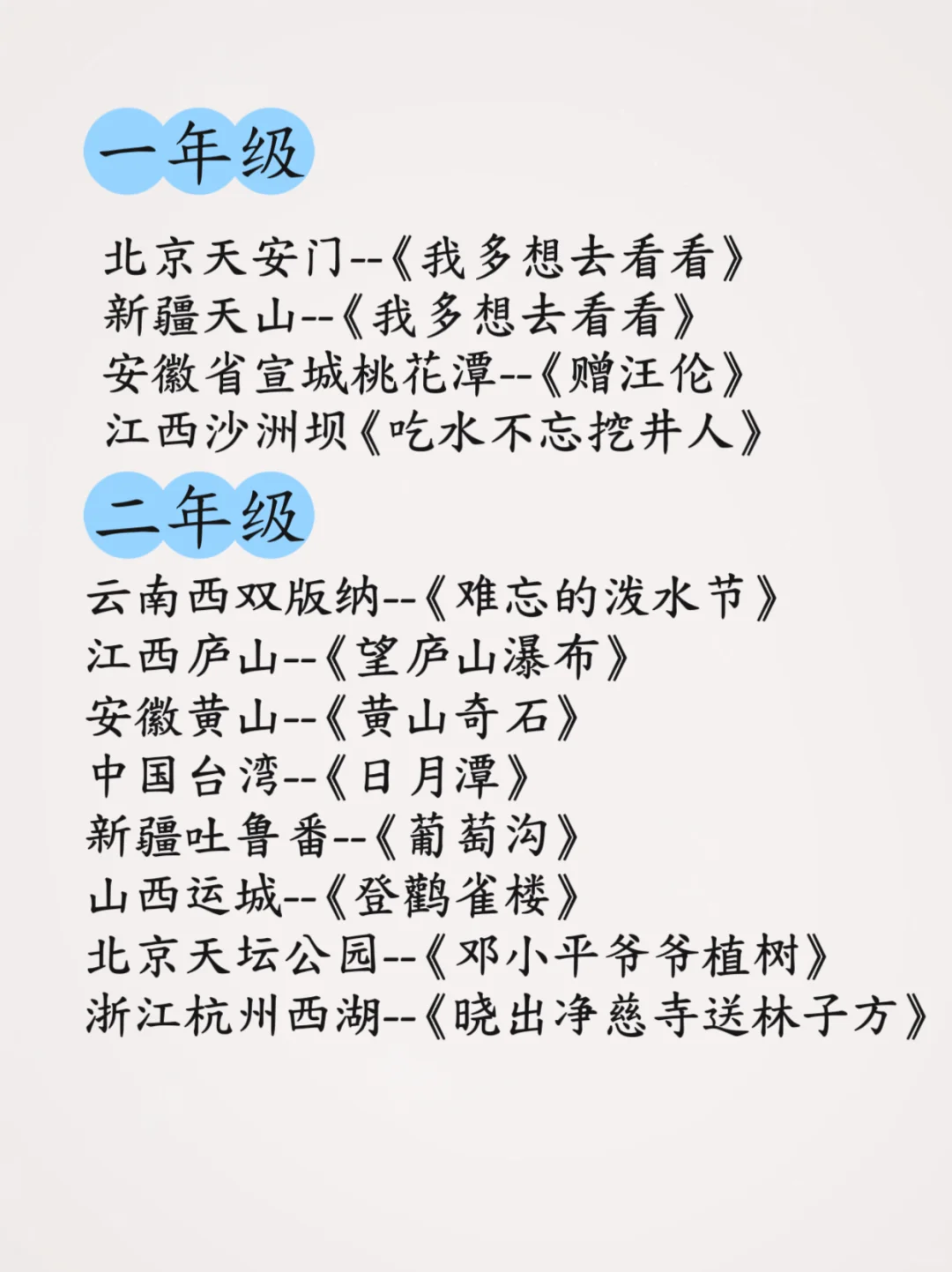 跟着课本去旅行 |小学6年要去的42个地方