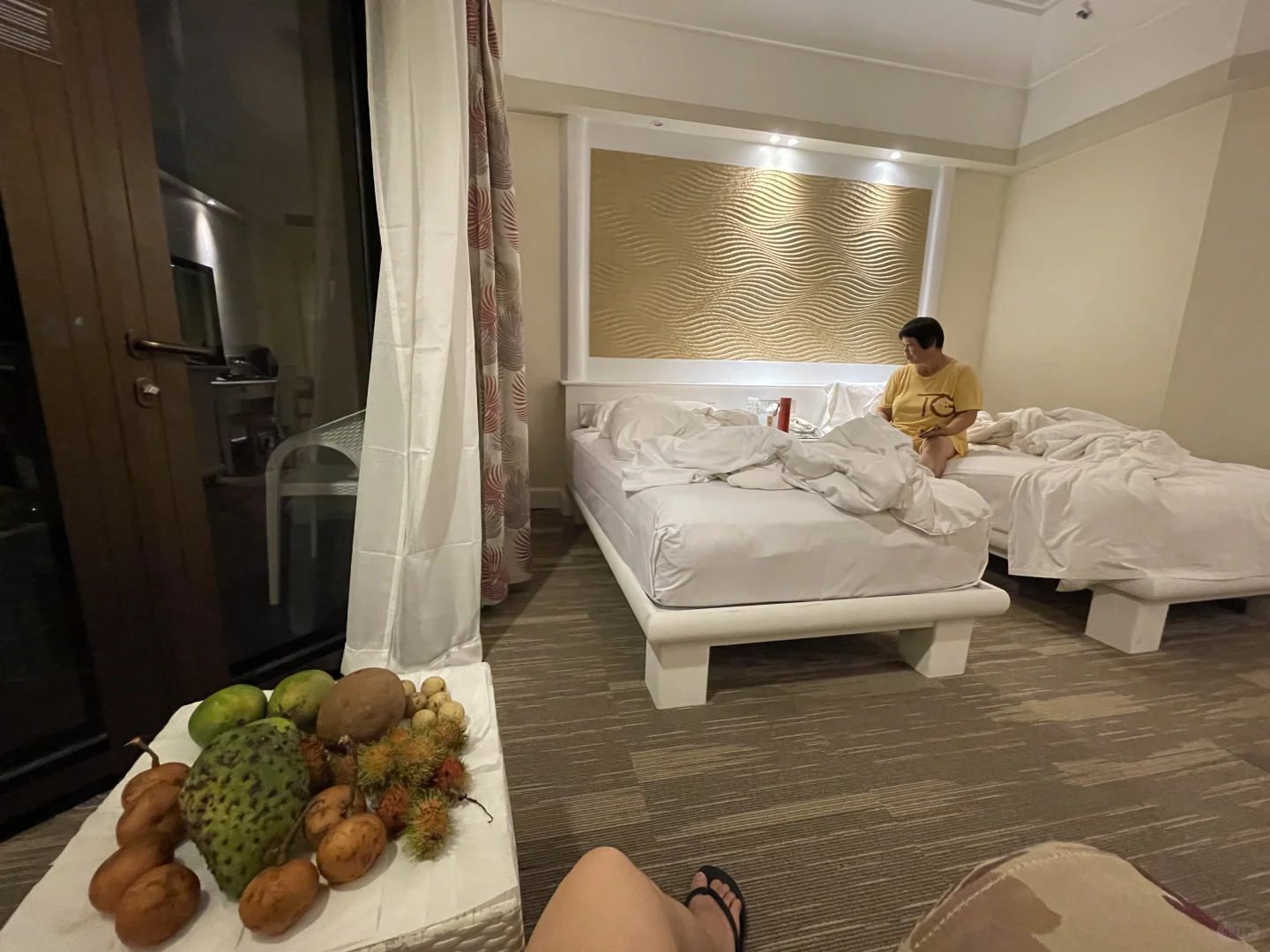 跟妈妈在国外旅游的时候