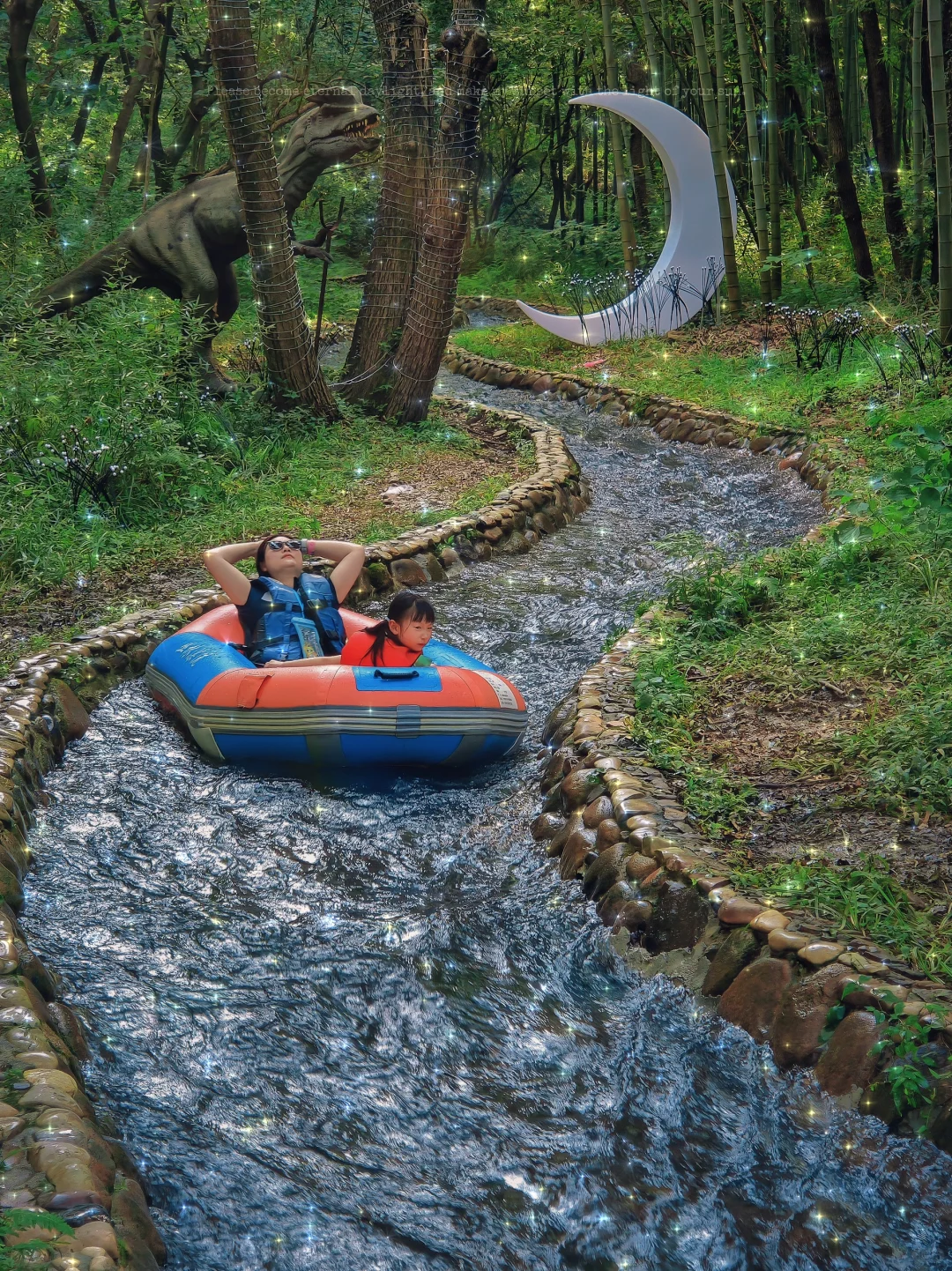 带娃躺玩丛林漂流不费妈!亲子狂欢一整天