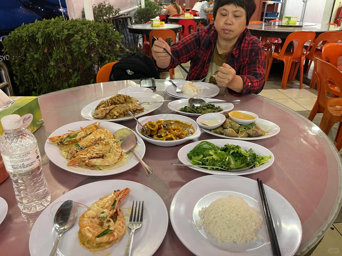 跟妈妈在国外旅游的时候