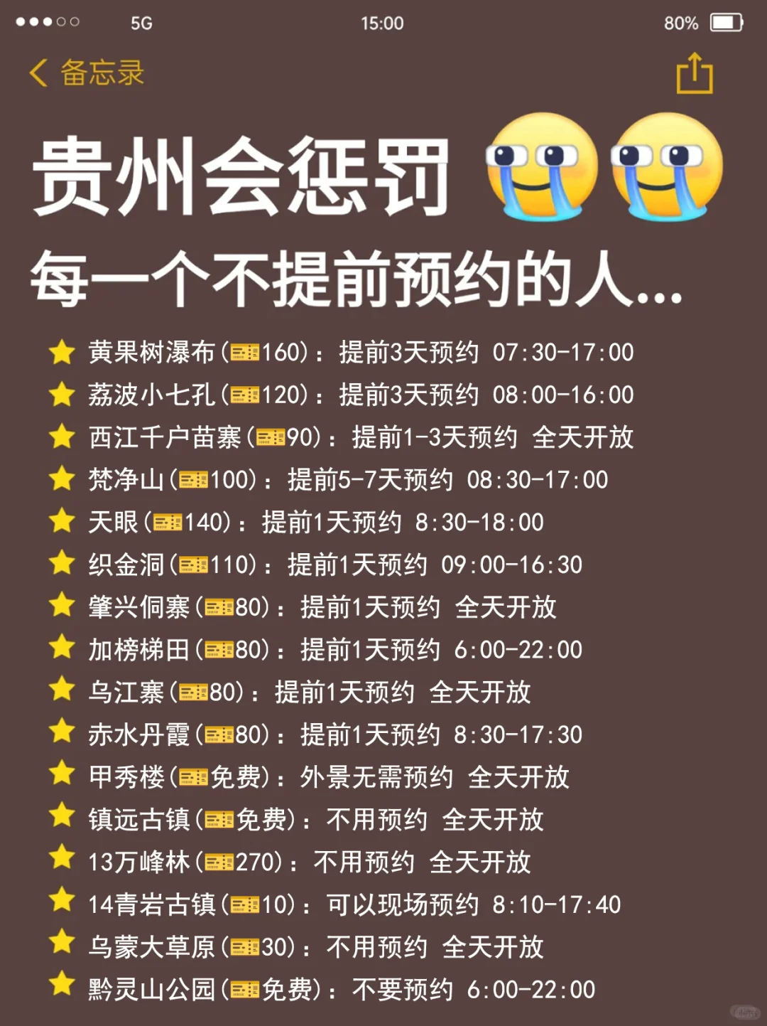 😭贵州会惩罚每一个不提前预约的人。。。