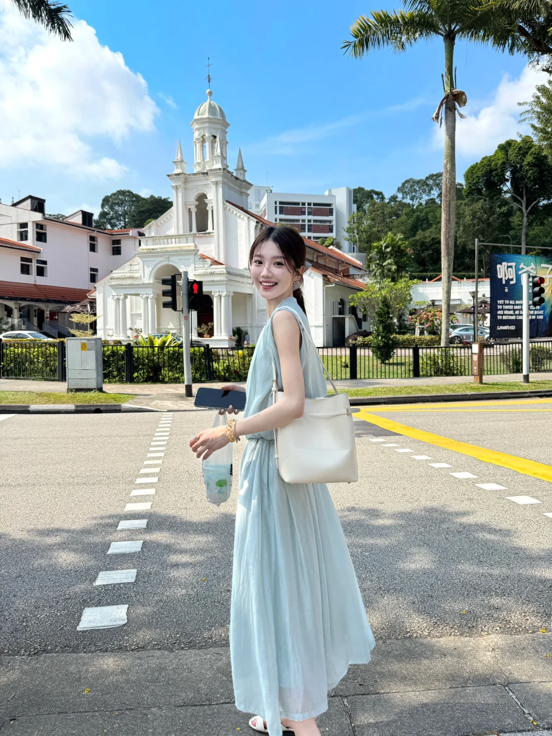 新加坡的人生照片诞生了!!天气太棒啦⛲🌴️🩵