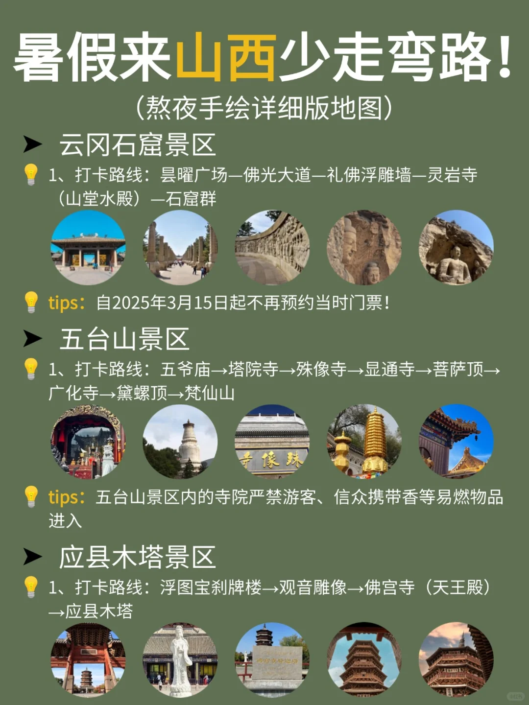 山西旅游地图✅附超详细山西行程攻略