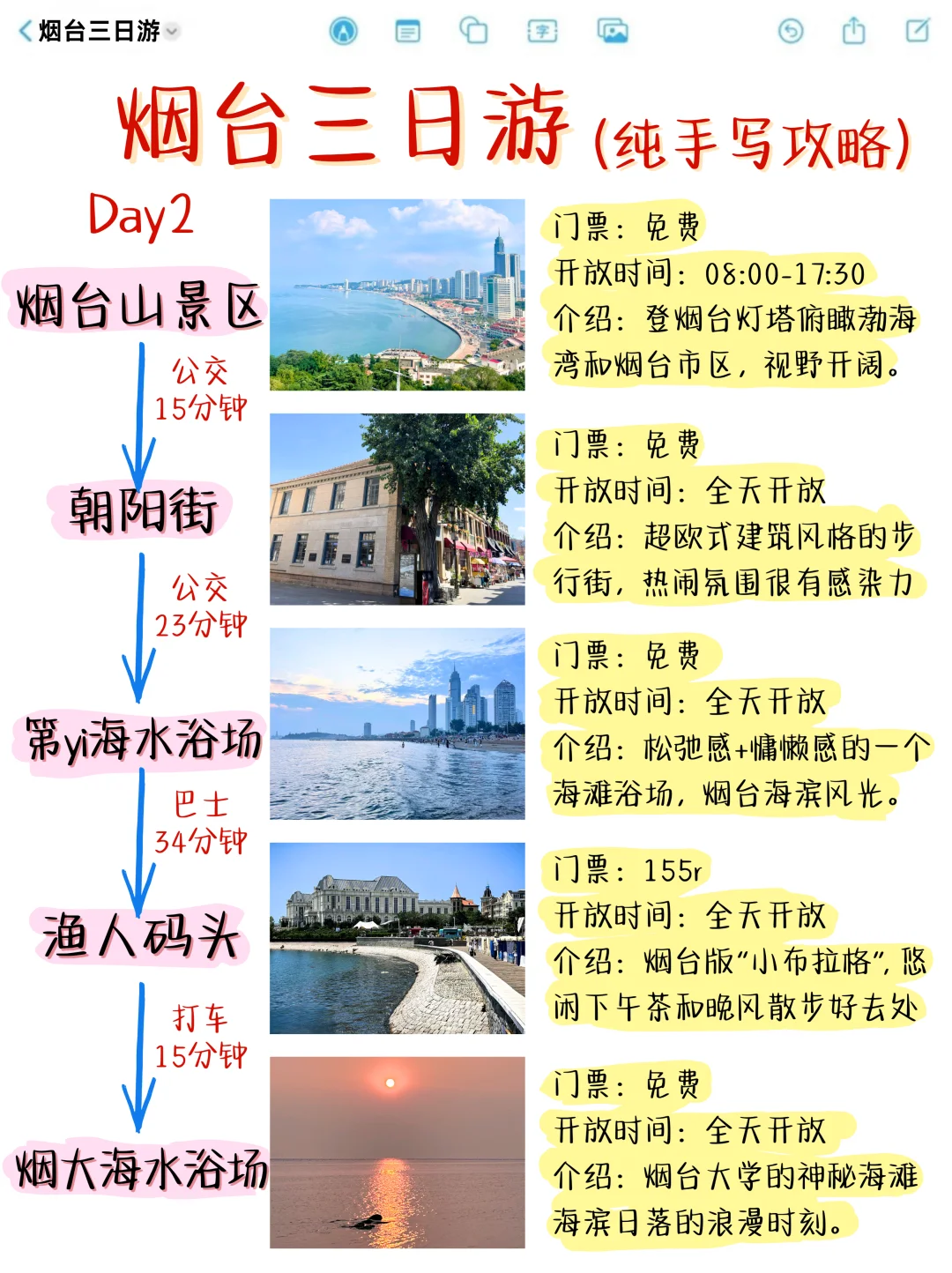 烟台3⃣日游玩法📍这么玩就对啦‼️