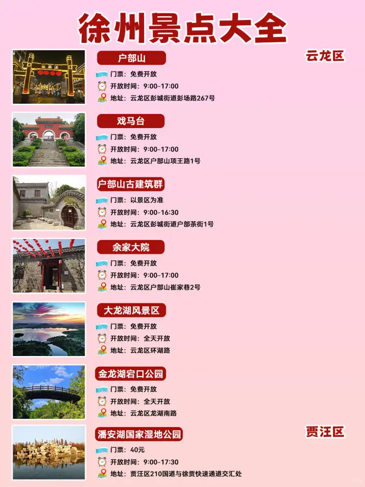 江苏徐州游玩必去的景点大全,收藏备用吧!