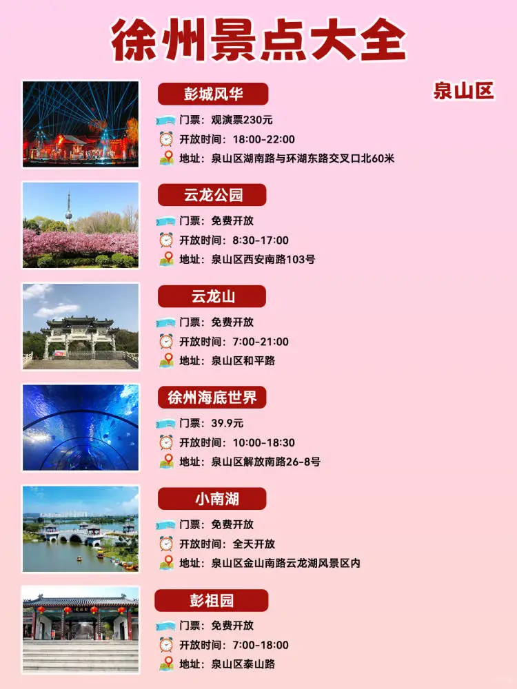 江苏徐州游玩必去的景点大全,收藏备用吧!