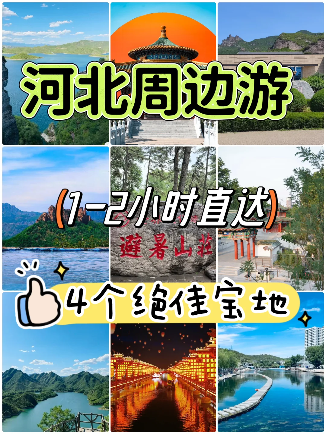 河北周边游，高铁1-2h直达四个宝藏地