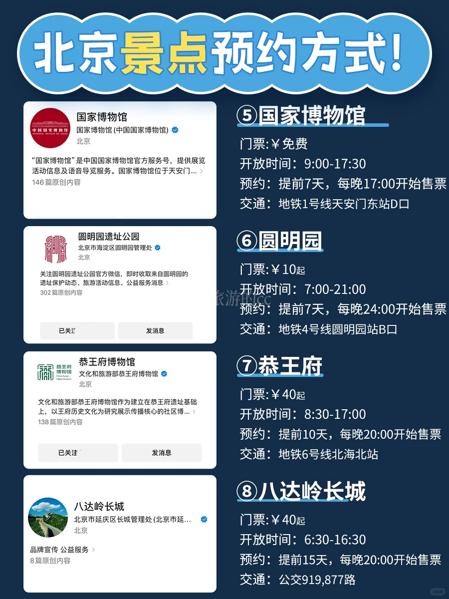 懒人必备丨北京景点预约时间表全攻略都在这