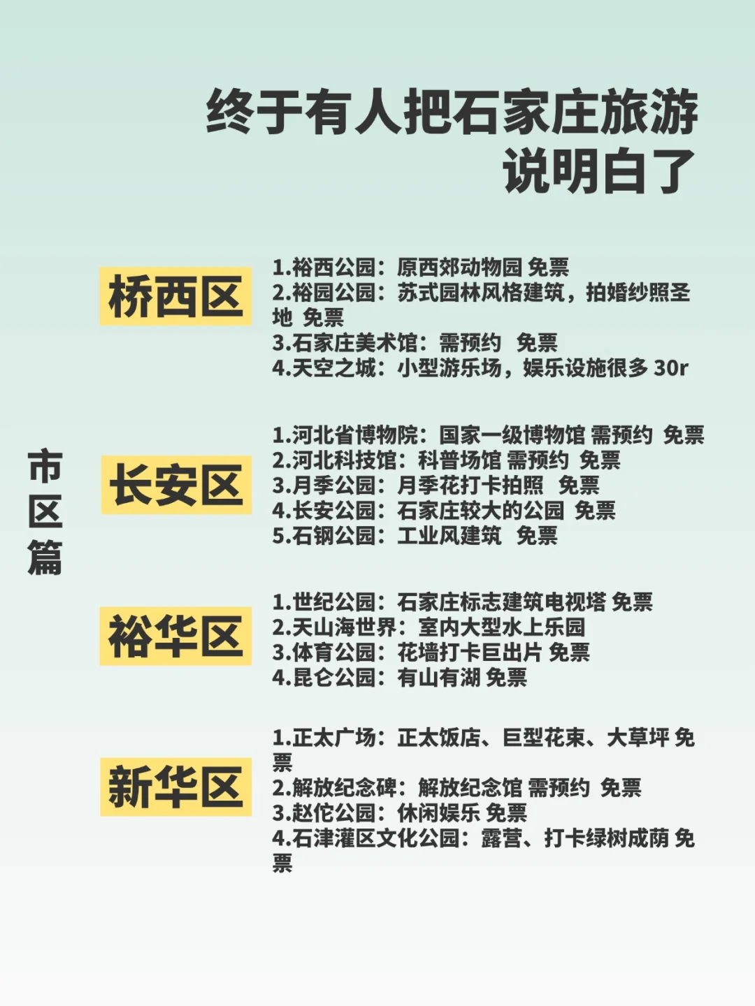 终于有人把石家庄旅游说明白了！！📖