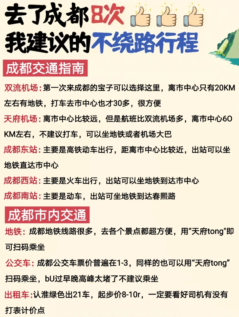 成都景点地图🗺️去成都看这一篇就够了