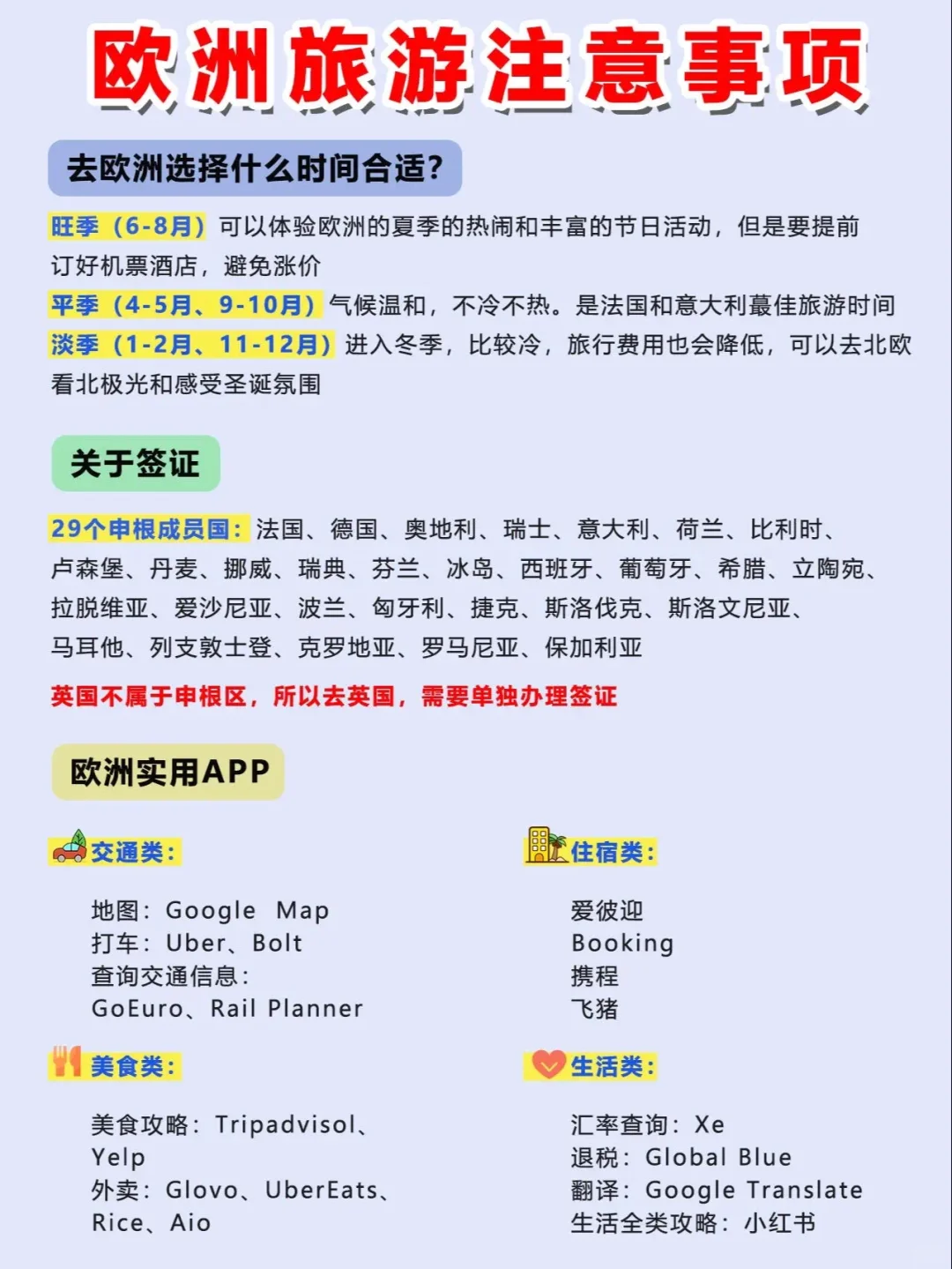 欧洲景点和路线看这篇就够了