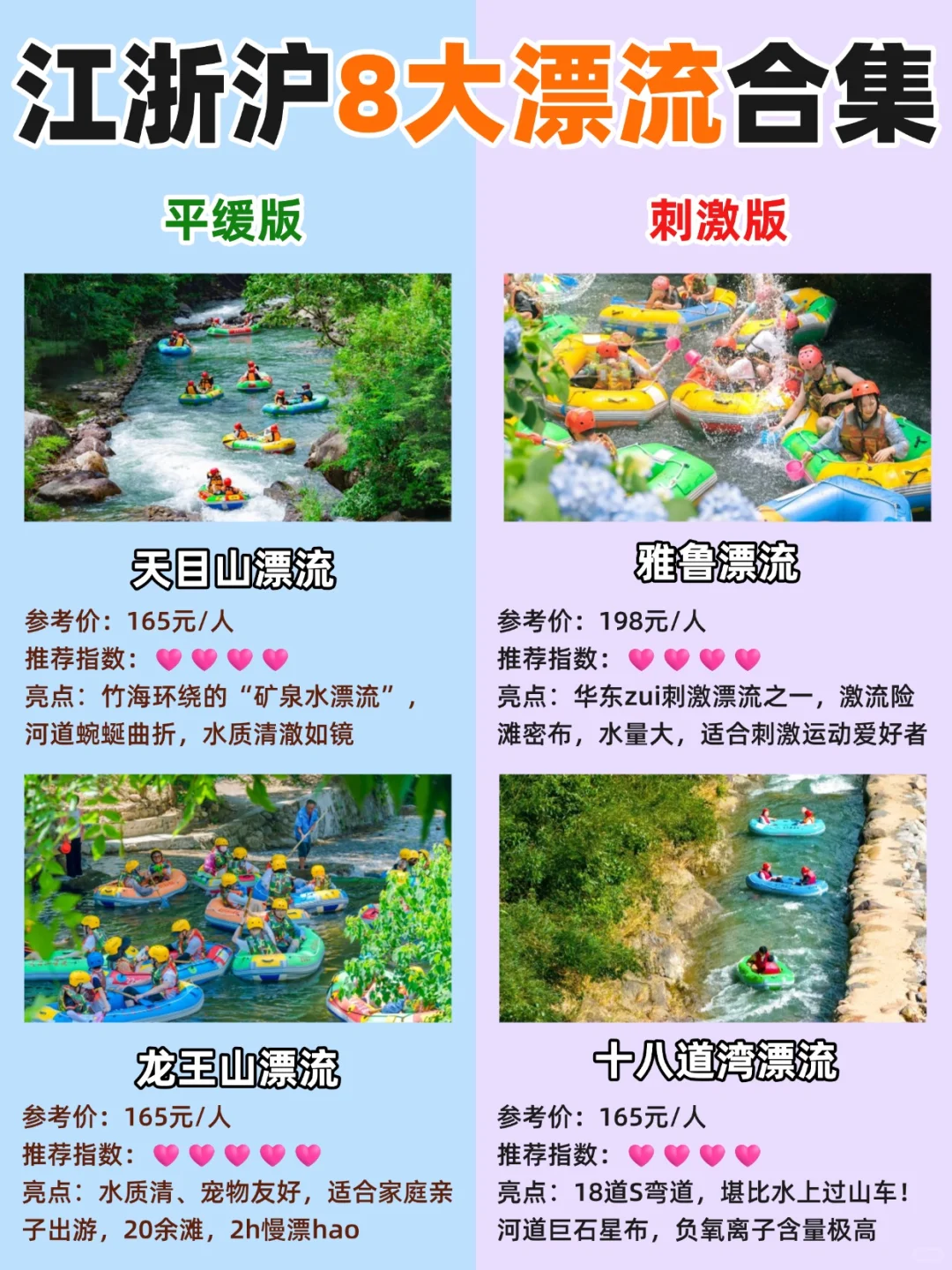 江浙沪漂流合集：团建避暑指南！漂流带你清凉