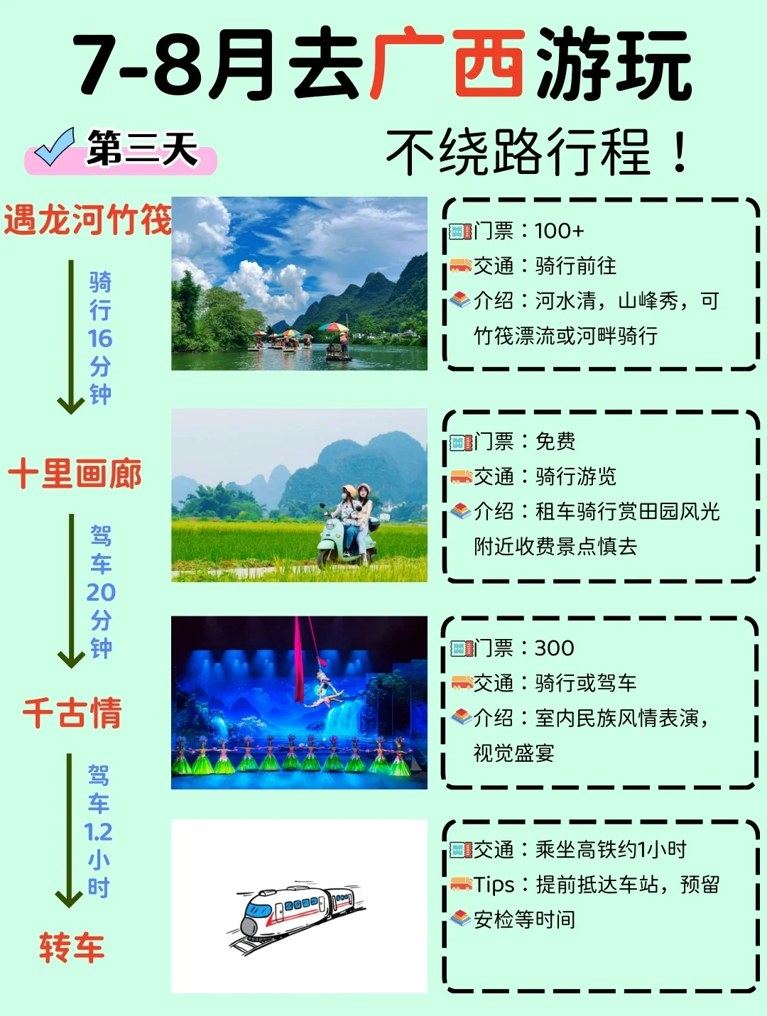 7-8月暑假去广西旅游，千万别把顺序搞反了