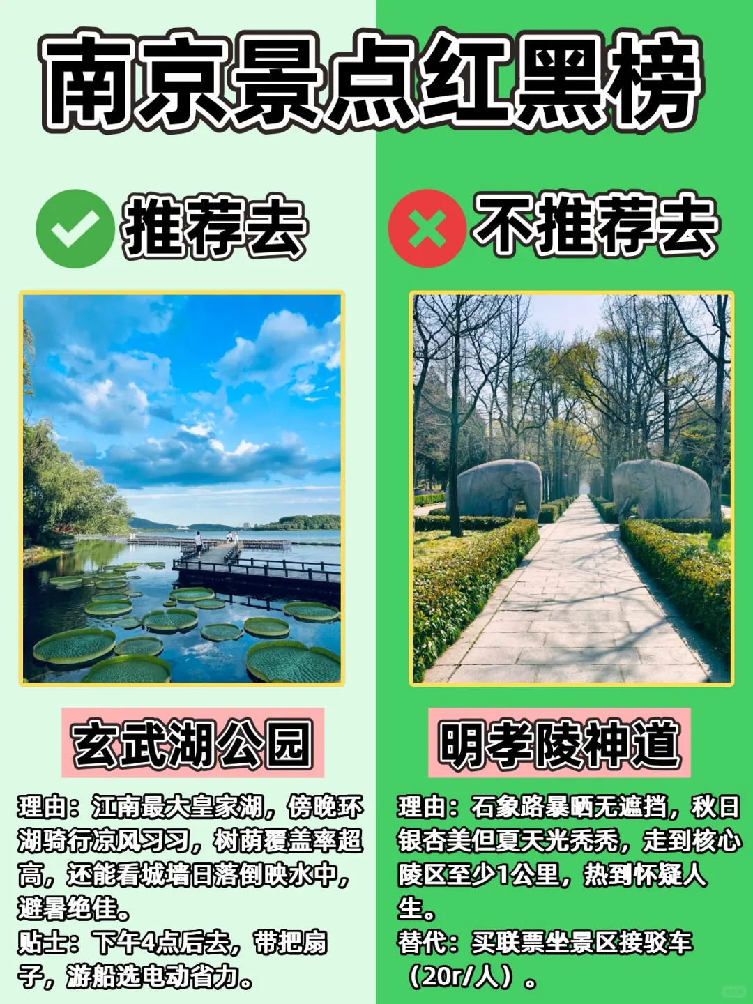 不怕得罪人！南京旅游红黑榜！