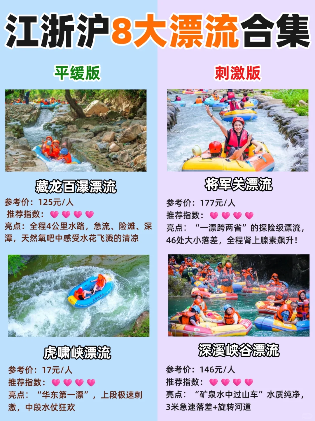 江浙沪漂流合集：团建避暑指南！漂流带你清凉