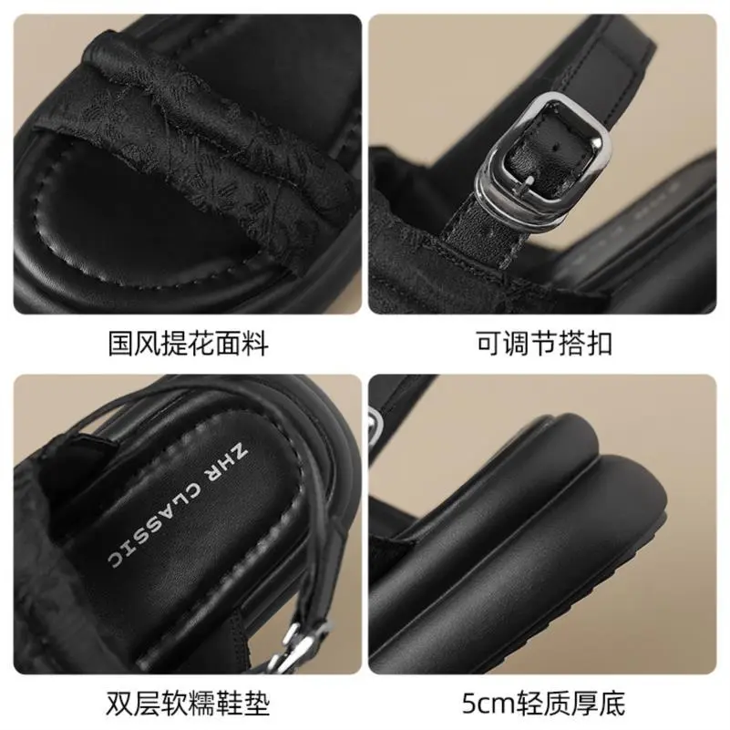 厚底凉鞋女2025新款夏季绝美国风外穿凉