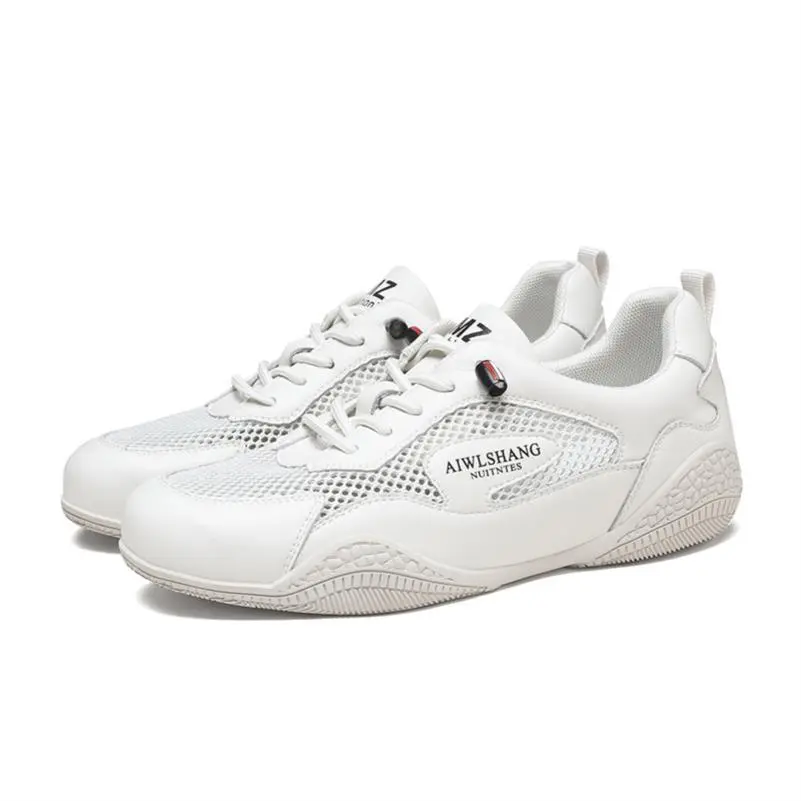 真皮小白鞋女2025新款夏季薄款网面透气