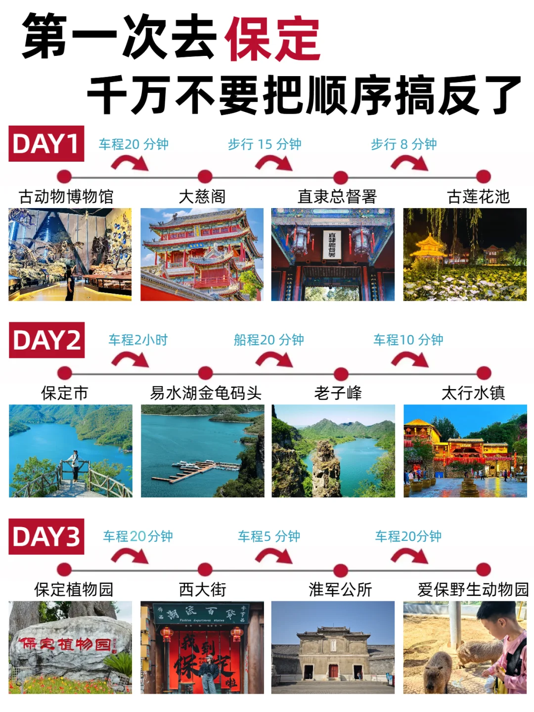 保定路书｜连夜写的三天行程攻略‼一定要看