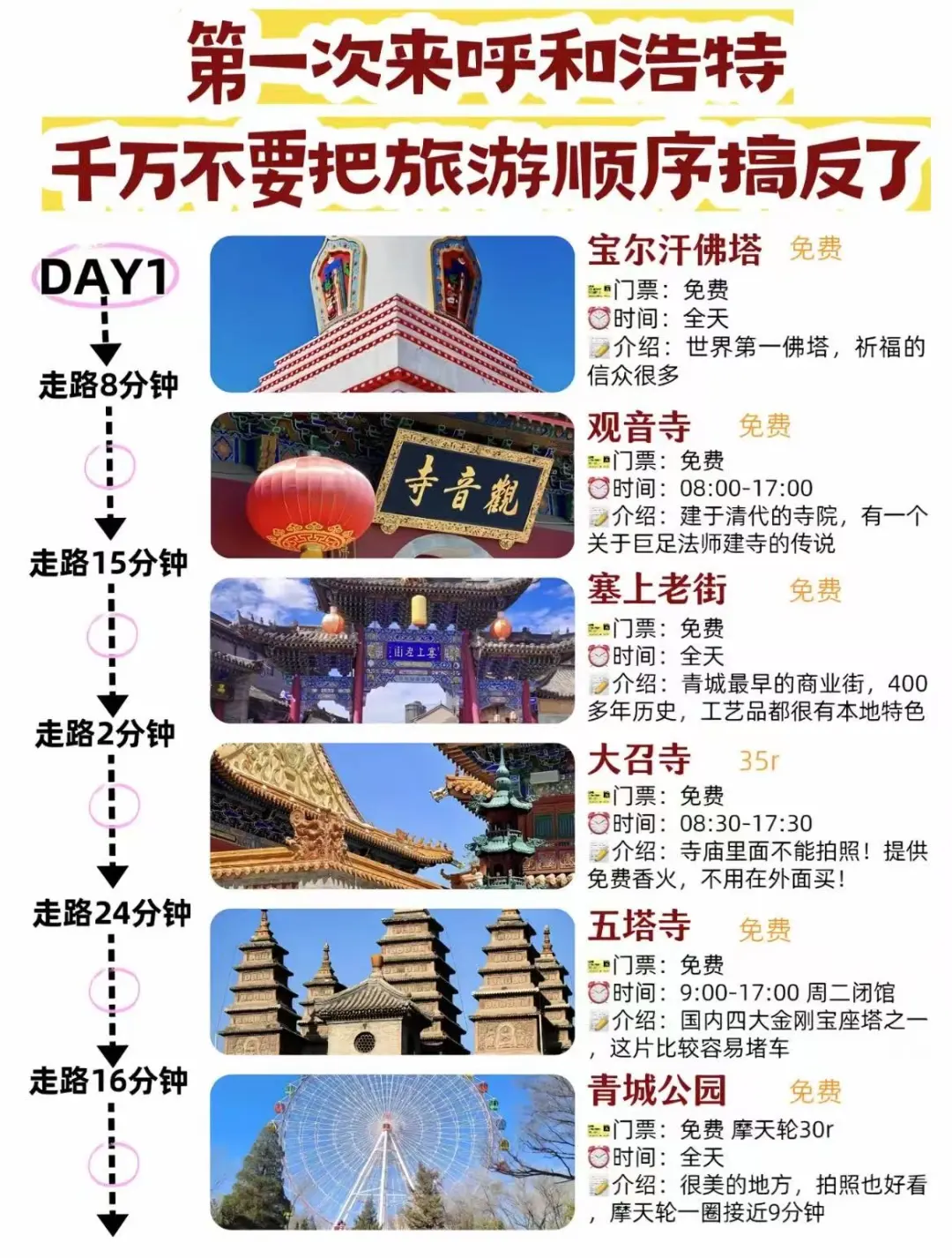 终于弄明白呼和浩特怎么玩不绕路‼️