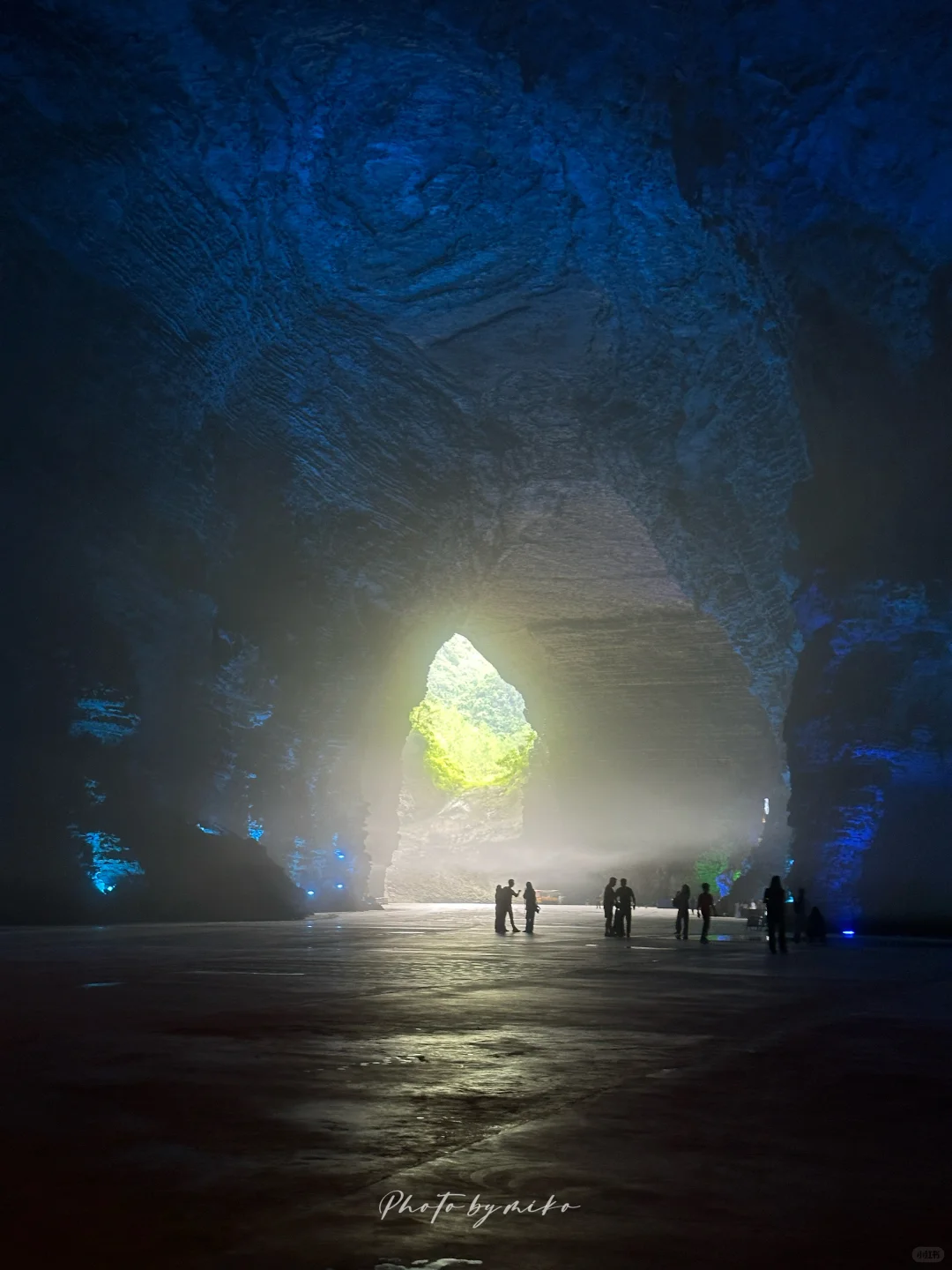 藏在山里的蓝洞，太美了(^-^)