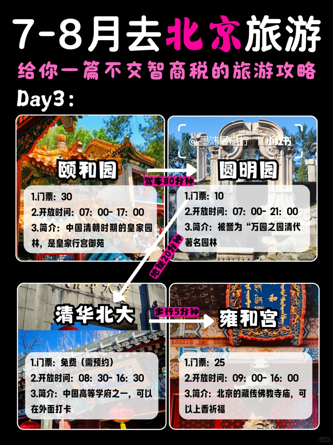 7-8月北京旅游攻略，五天路线不要在搞反了！
