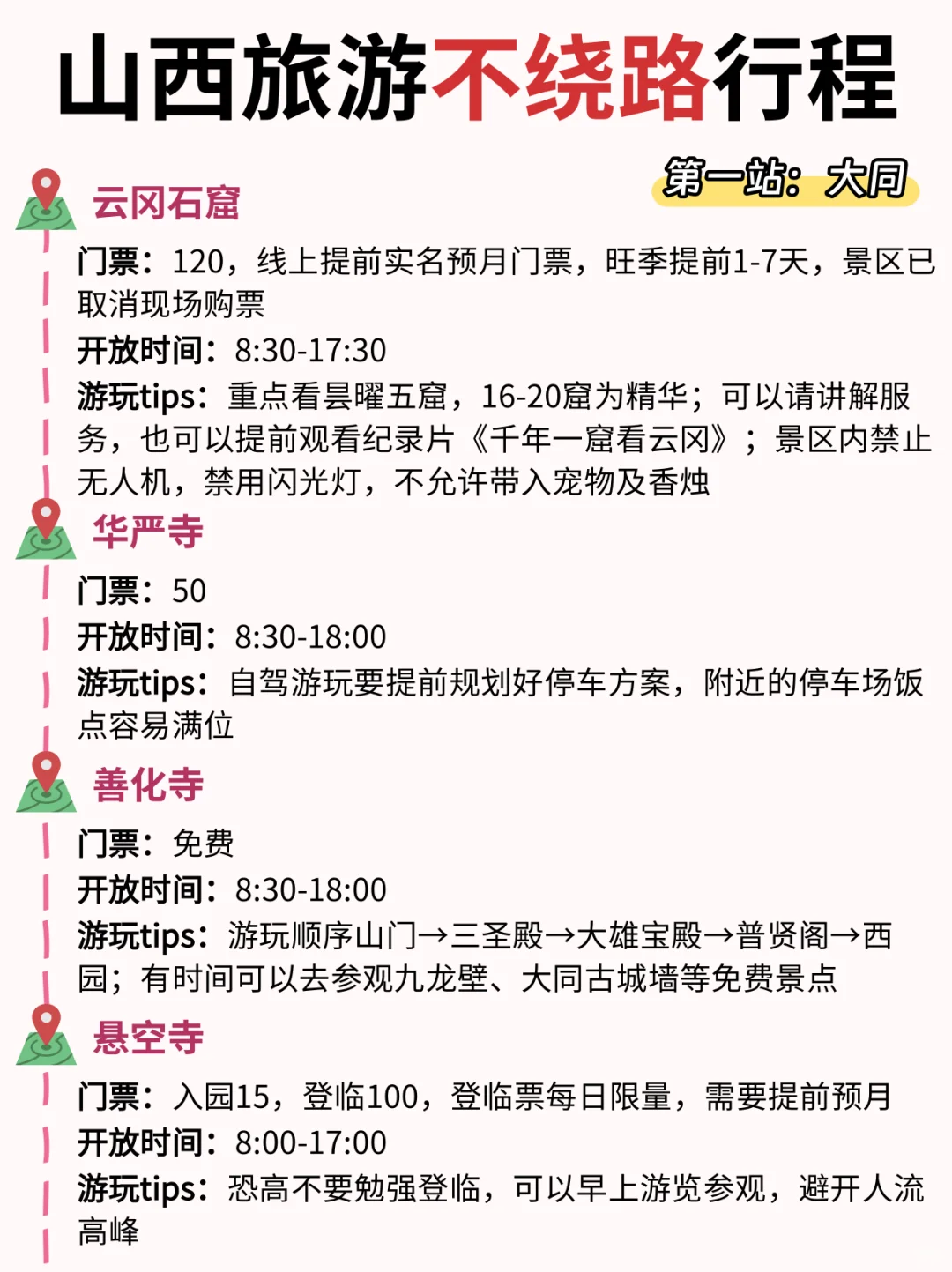 山西旅游不绕路攻略，看这篇就够啦🥳