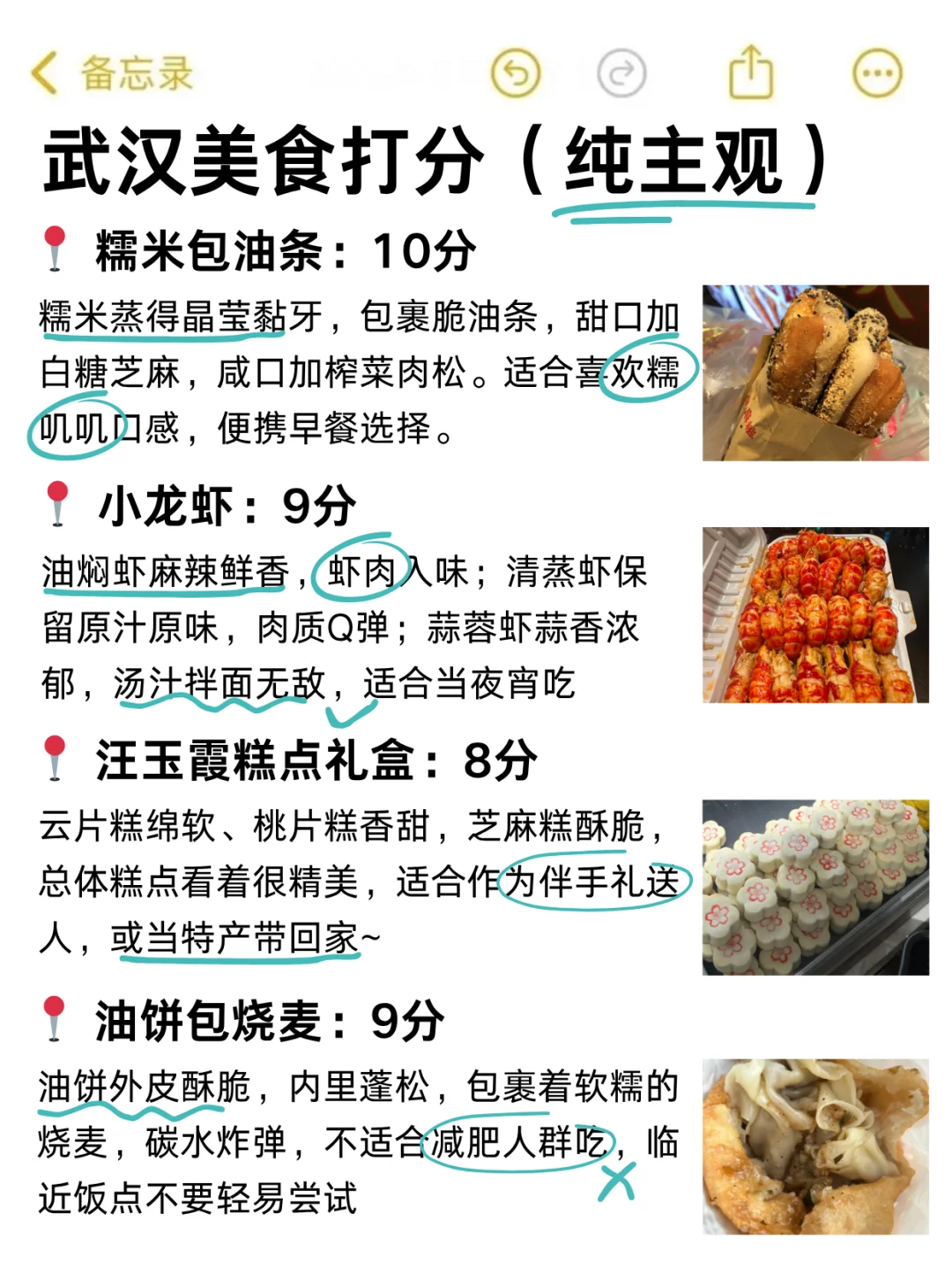 武汉已回，景点打分（仅个人想法❗）