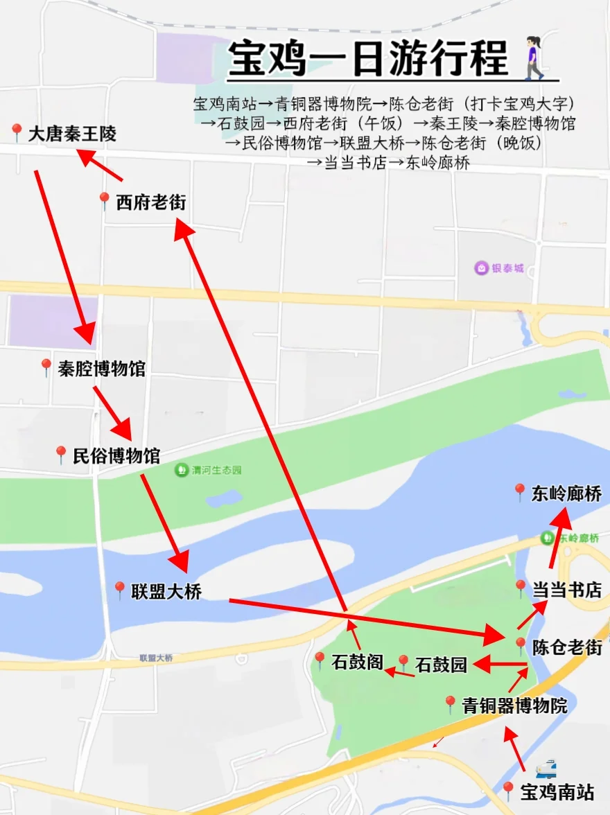 宝鸡一日游📍超详细攻略（附地图）