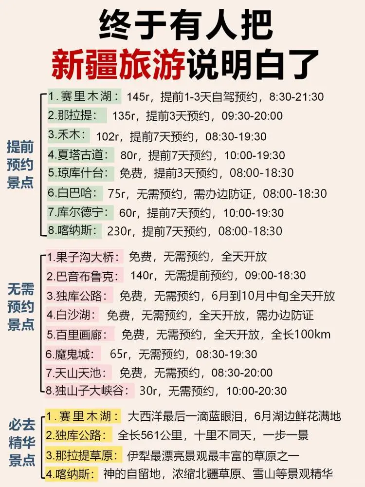 本地人熬夜整理的新疆攻略😭真的超全！