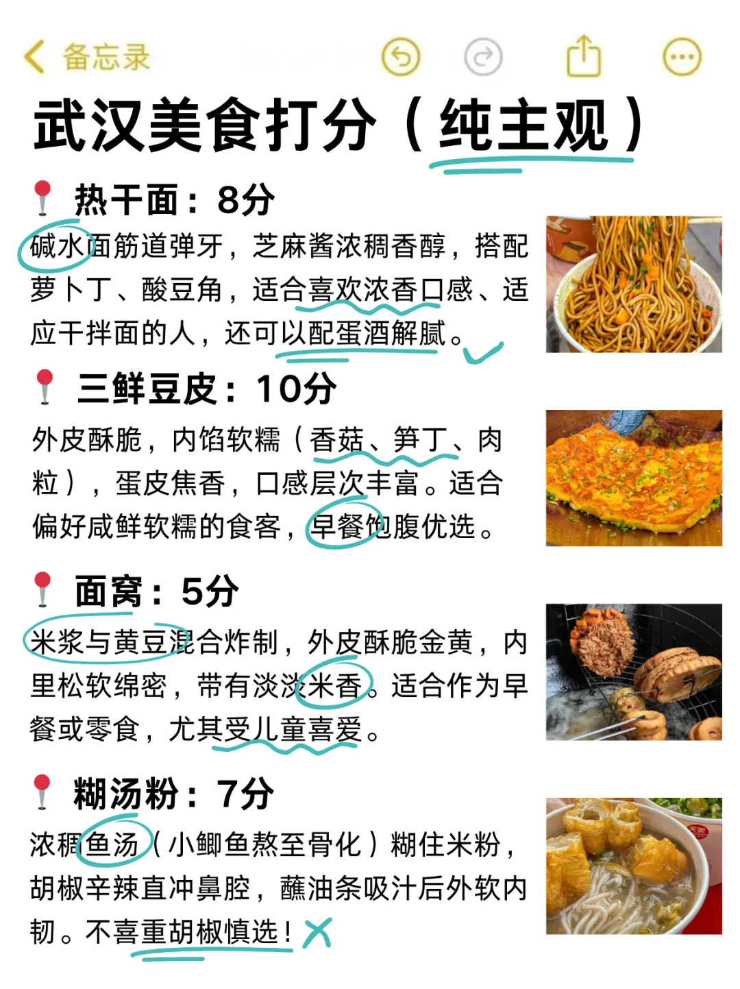 武汉已回，景点打分（仅个人想法❗）