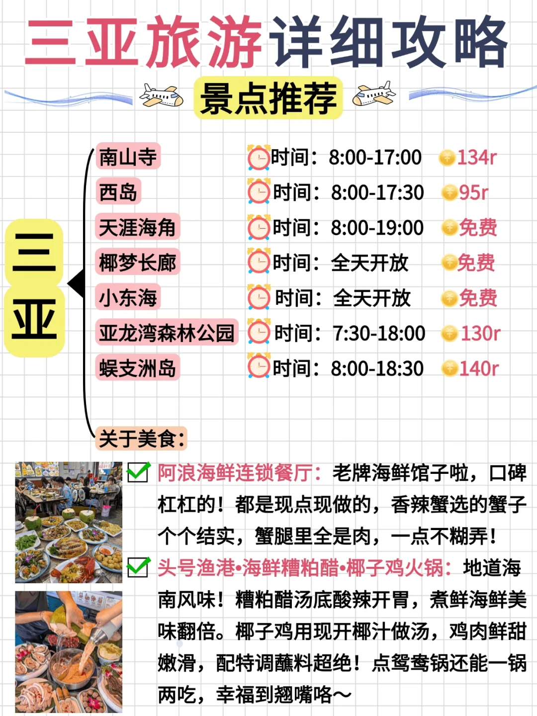 终于熬夜把三亚景点盘明白了❗