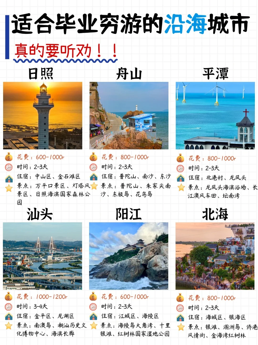 一定要听劝❗穷游沿海城市一定要知道的